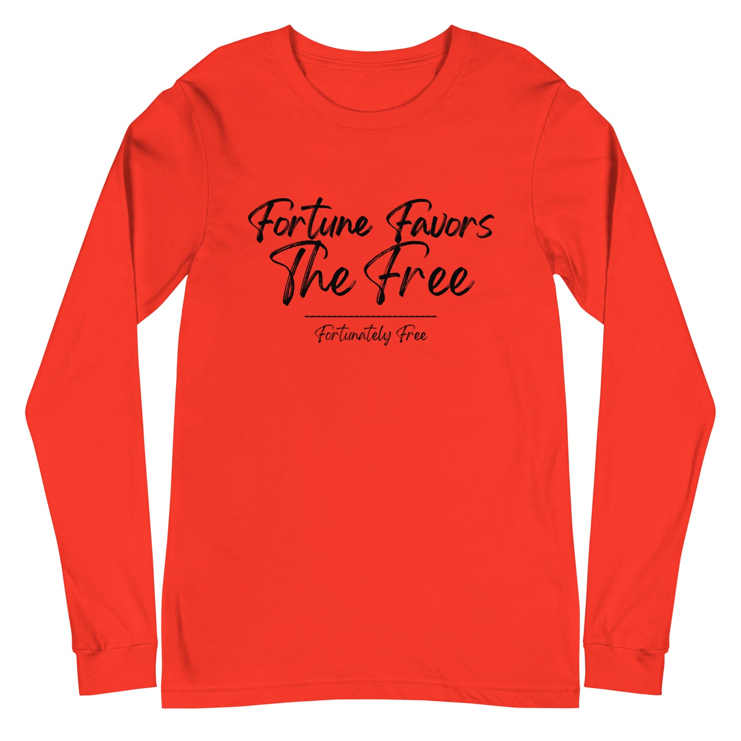 MENS FORTUNE FAVORS THE FREE LONG SLEEVE