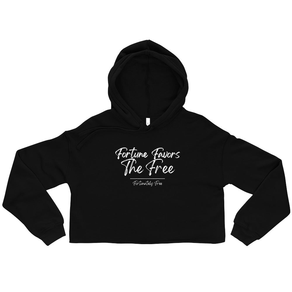 WOMENS FORTUNE FAVORS THE FREE CROP HOODIE