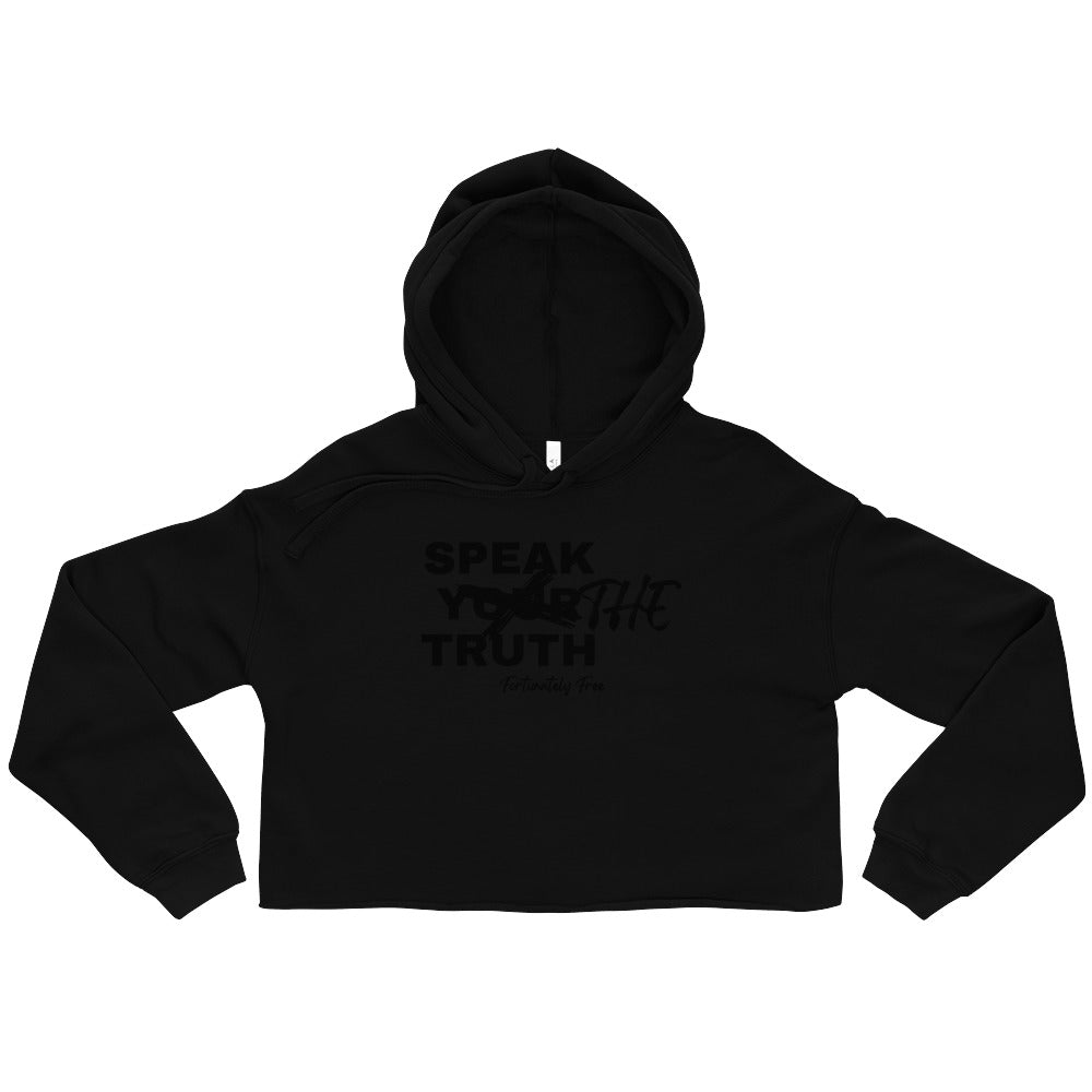 WOMENS SPEAK THE TRUTH CROP HOODIE