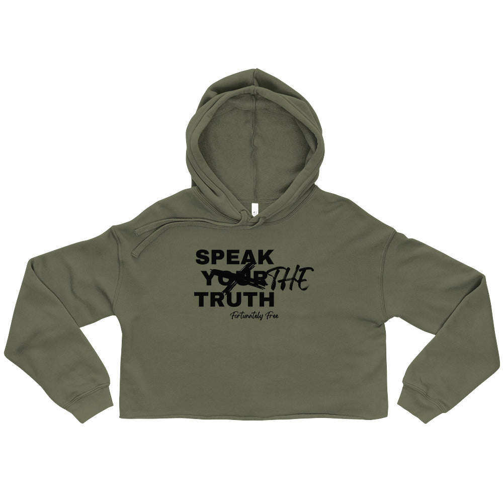 WOMENS SPEAK THE TRUTH CROP HOODIE