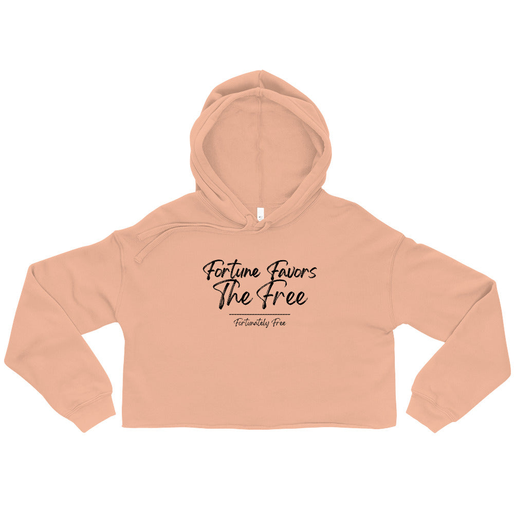 WOMENS FORTUNE FAVORS THE FREE CROP HOODIE