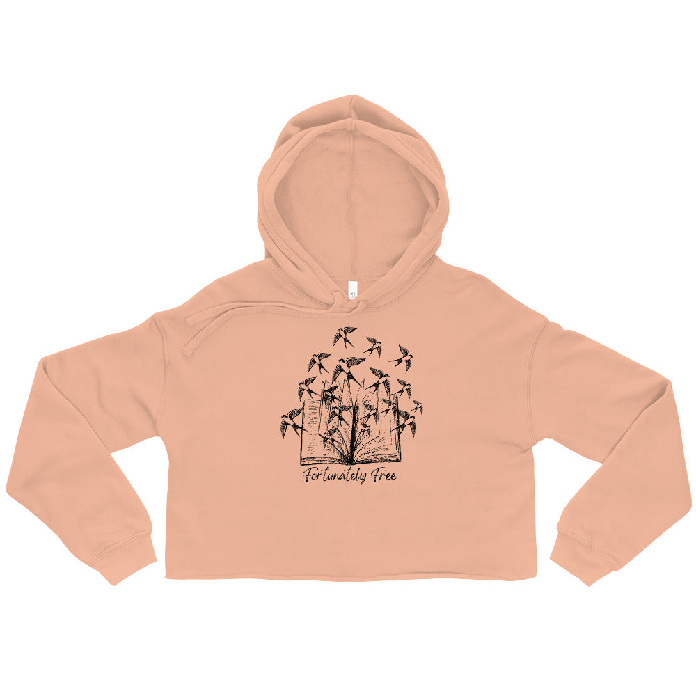 WOMENS KNOWLEDGE IS FREEDOM CROP HOODIE