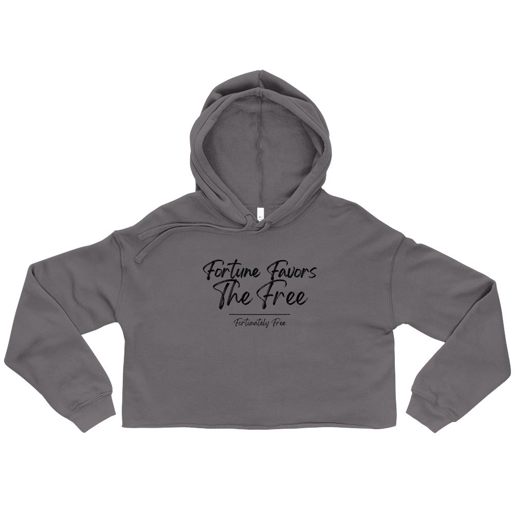 WOMENS FORTUNE FAVORS THE FREE CROP HOODIE