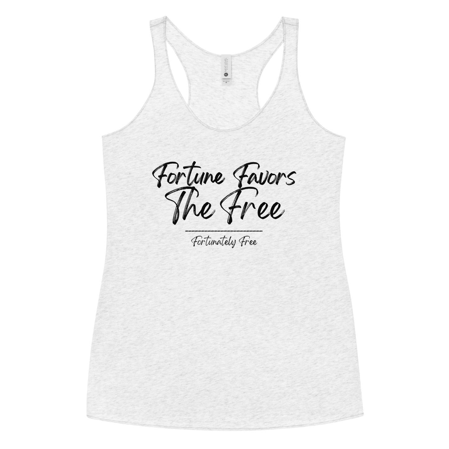 WOMENS FORTUNE FAVORS THE FREE RACERBACK TANK