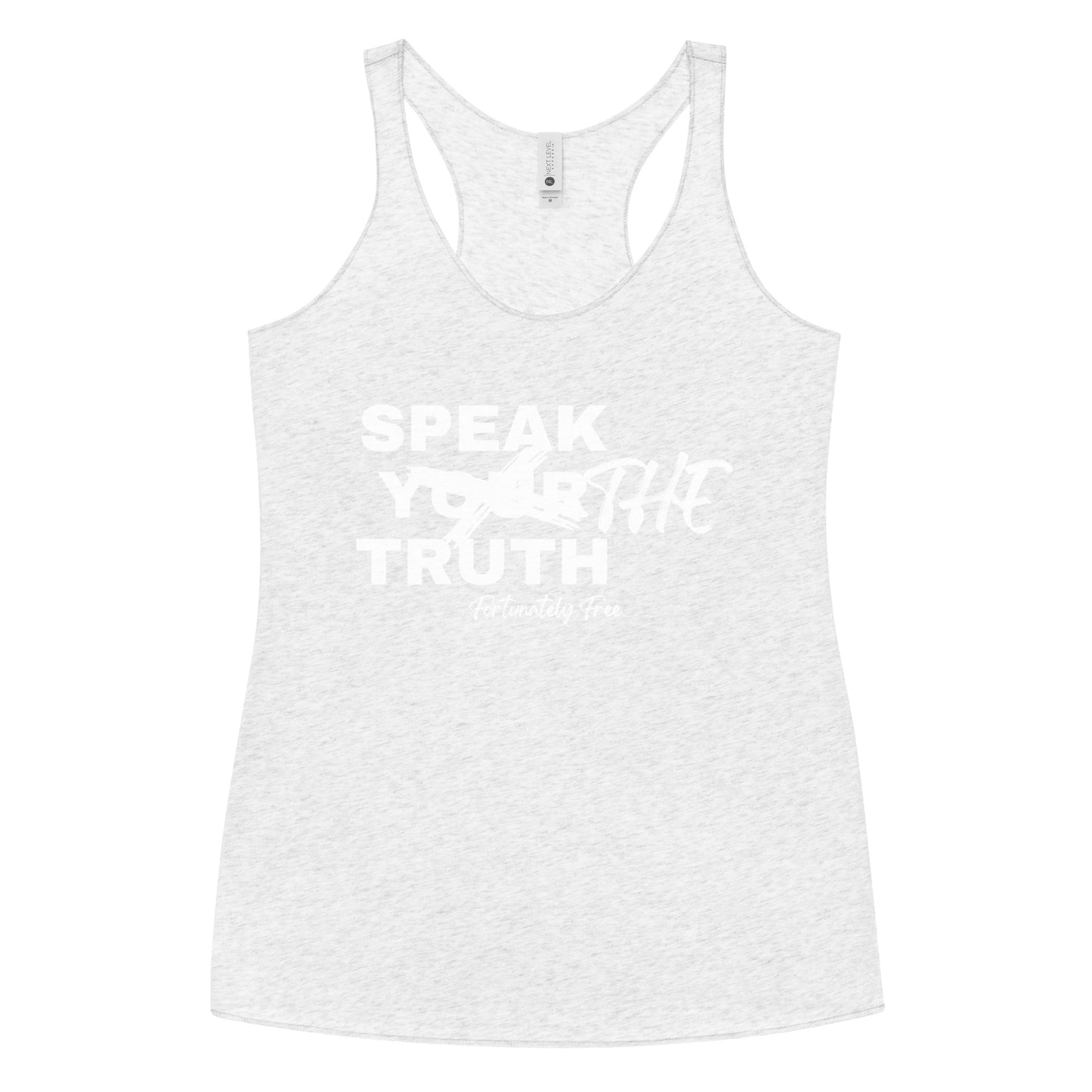 WOMENS SPEAK THE TRUTH RACERBACK TANK