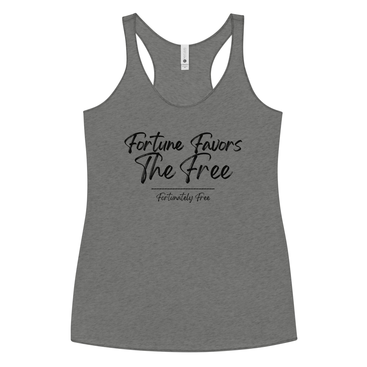 WOMENS FORTUNE FAVORS THE FREE RACERBACK TANK