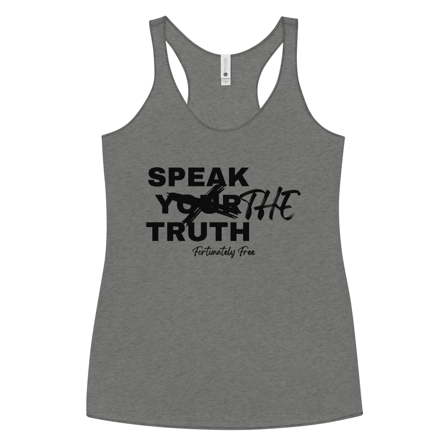 WOMENS SPEAK THE TRUTH RACERBACK TANK