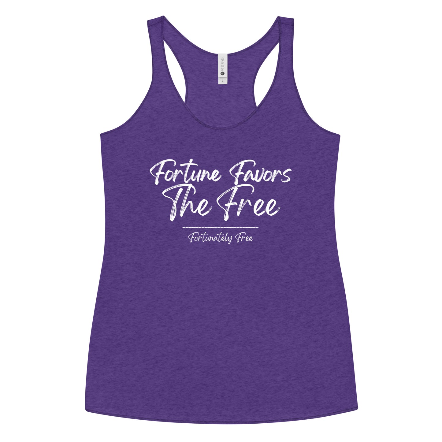 WOMENS FORTUNE FAVORS THE FREE RACERBACK TANK